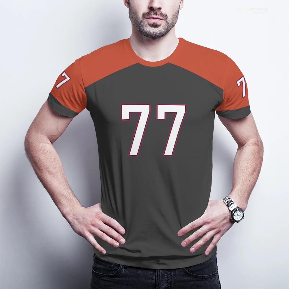 New Sports Leisure Jersey Men Fashion Simple Splicing 3D Print Streetwear WIFRU Quick-drying Custom Short Sleeve T-shirt