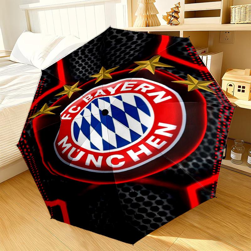 Football Club Neon Cityscape Umbrella 8-Frame for Travel, camping, Casual Lightweight Portable Umbrella, Essential for every family Holidays Gift