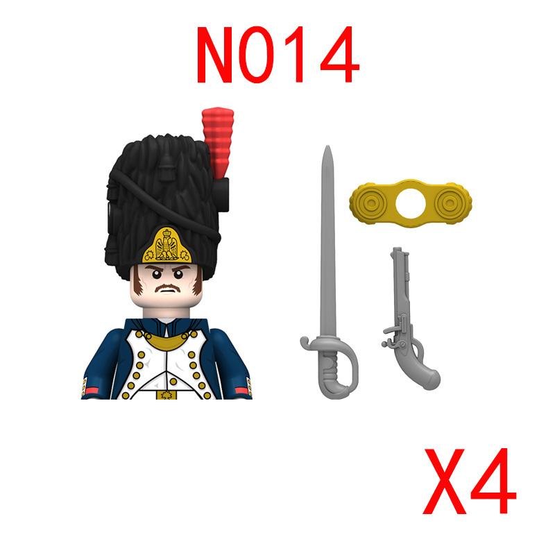 Napoleonic War Military Building Blocks Mini Bricks Figures Gifts Weapons Funs Equipments Russian France UK Italy Solider Toys