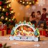 DIY Christmas Village Wood Light Up Desktop Decoration Holiday Village Ornament For Home Decorators Party Planners Event