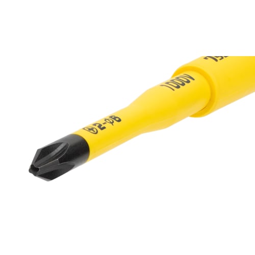 TSUNODA Insulated Screwdriver, Slim Shaft, 2x100mm, SZD-P2100