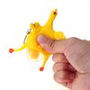 Funny Chicken Egg Laying Hens Crowded Stress Ball Keychain Portable Squeeze Chicken Key Ring Funny Spoof Tricky Gadgets Toy