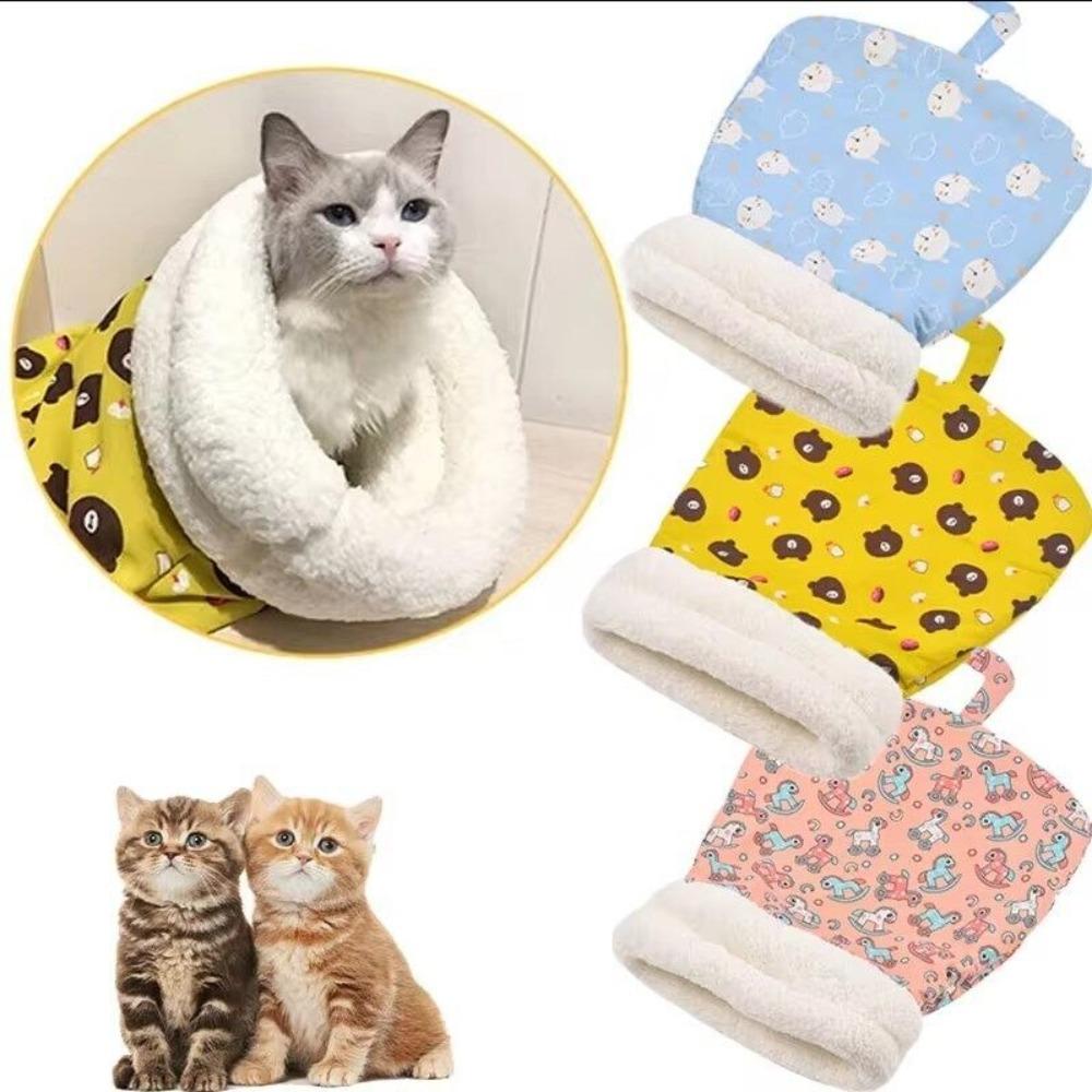 Winter Sleeping Bag Nest Comfortable Pet Snuggle Sack Warm Bed Indoor Cat Sleeping Bag