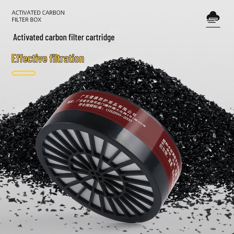 8200 Silicone Gas Mask with Activated Carbon for Spray Paint, Pesticides, Chemicals, and Dust Protection.