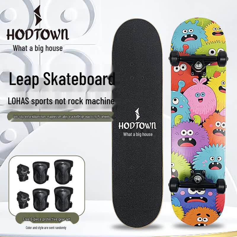 HODTOWN HDW1915 Double Kick Skateboard