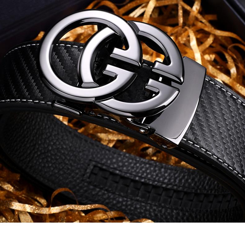 Paul Messier Herren Ledergürtel mit automatischer Doppel-G-Schnalle - Stilvoll & Vielseitig