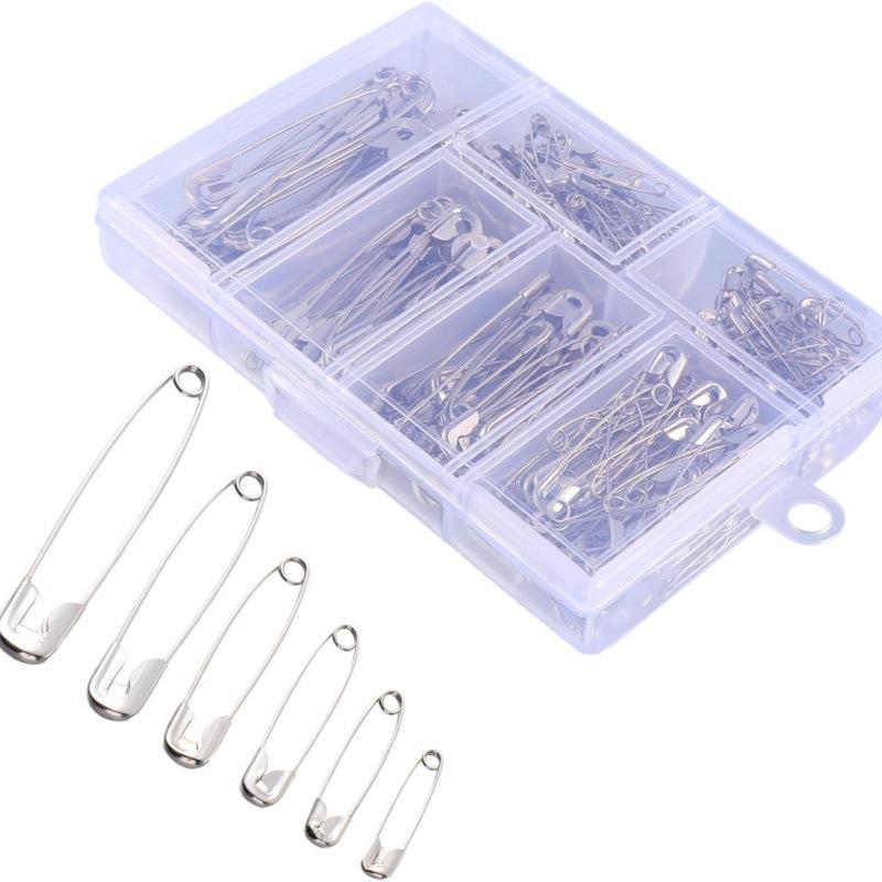 

250pcs/Box High Quality Stainless Steel Safety Pins DIY Sewing Tools Accessory Needles Large Safety Pin Small Brooch Wholesale