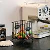 Iron Coffee Pod Holder Large Capacity Coffee Capsule Holder Coffee Creamer Container Square Shape Pod Storage Cup