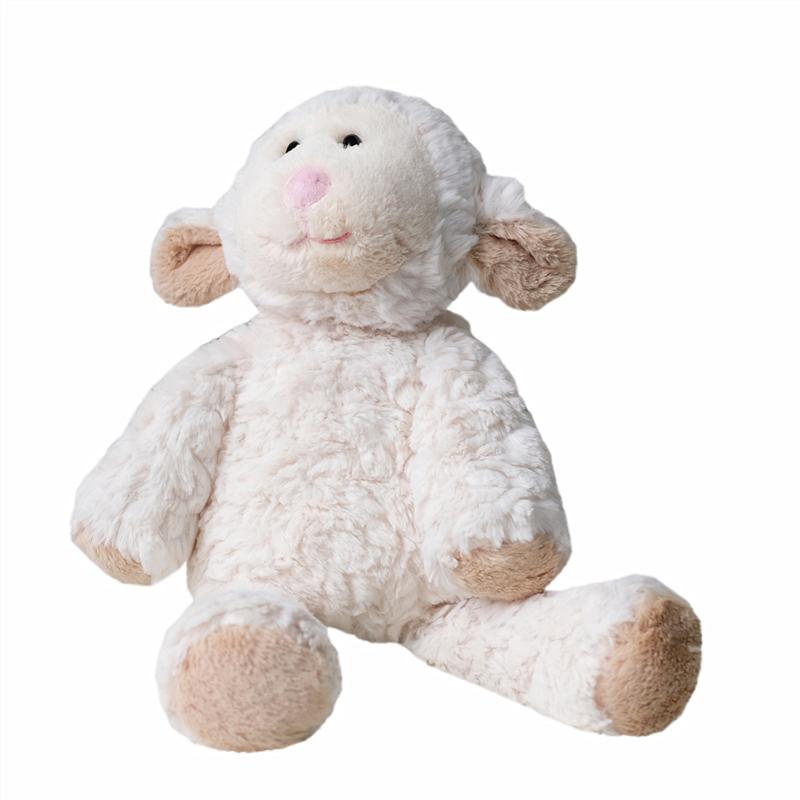38cm Niedliche Schafpuppe Stofftier Cartoon Flauschiges Weißes Lamm Plüschtier Weich Kawaii Kuschelplüschtier Geschenk Mädchen 38cm
