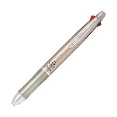 Pilot Multifunctional Pen Doctor Grip 4+1 4 Color Ballpoint Pen 0.7mm+Sharp 0.5mm Champagne Gold Body Size: 148x14.1mm/Slide Lever Type/26.3g