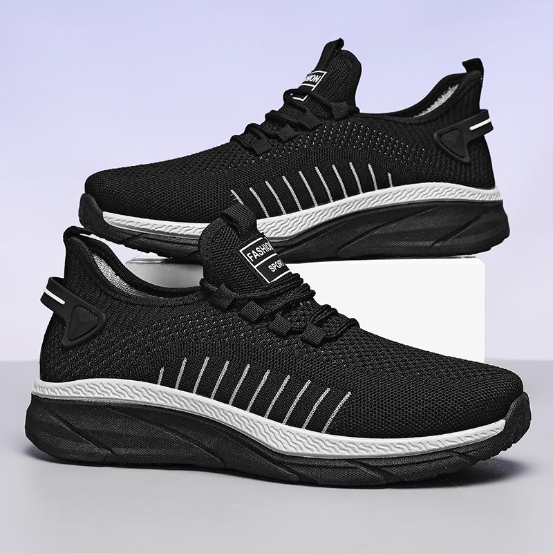 Men s Flyknit Coconut Breathable Mesh Running Shoes - Summer Casual Fashion with Soft Sole 43