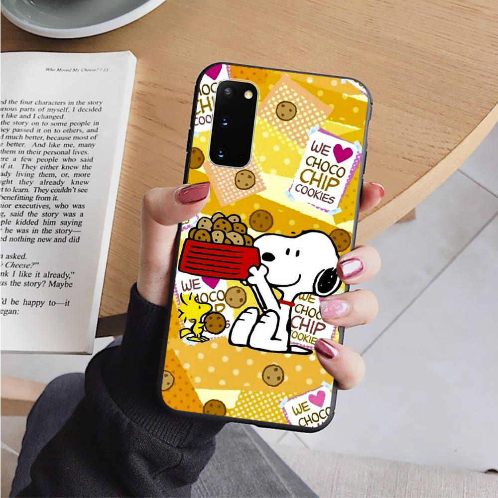AN12 Snoopy Black Case for Xiaomi Poco X6 M5 M6 F5 F6 F1 C65 C55 C50 C51 C40 Redmi Note 7 8 14C A3X 13C 12C 11 10A 9C Pro Sofe Cover