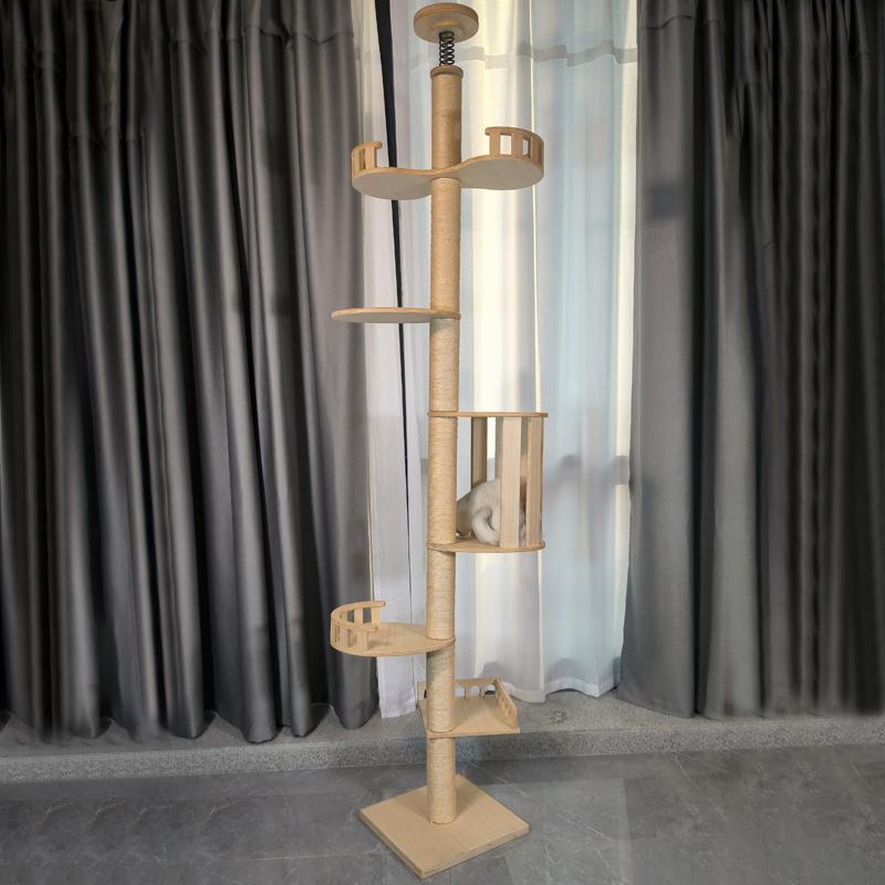 Cats Climbing Frame Wooden Sisal Cats Climbing Frame Scratching Design Indoor Wall Play Towers Trees Tree House