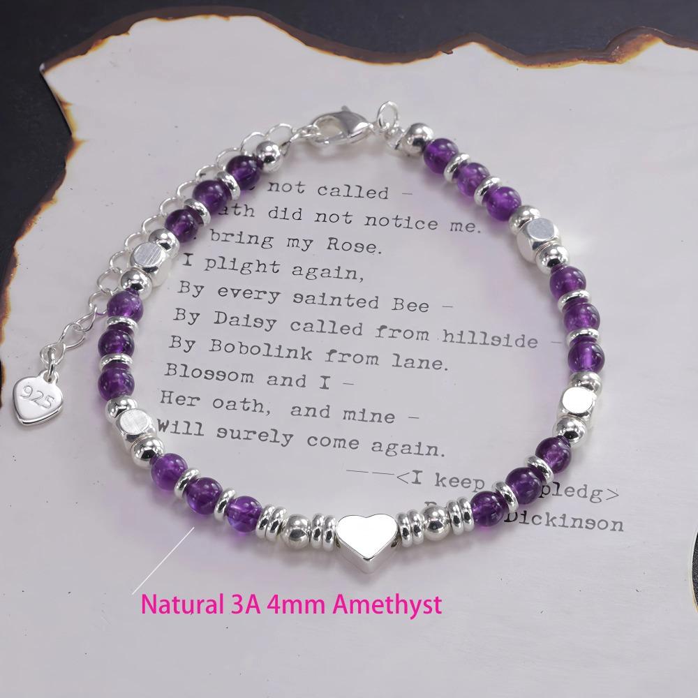 925 Silver Double Love Heart Hollow Beads Bracelet Adjustable Romantic Jewelry for Women Fashion Classic