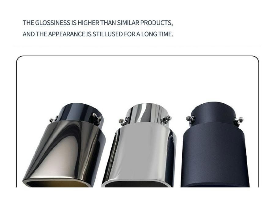 Stainless Steel Tailpipe Cover for 6.8CM-7.3CM Exhausts