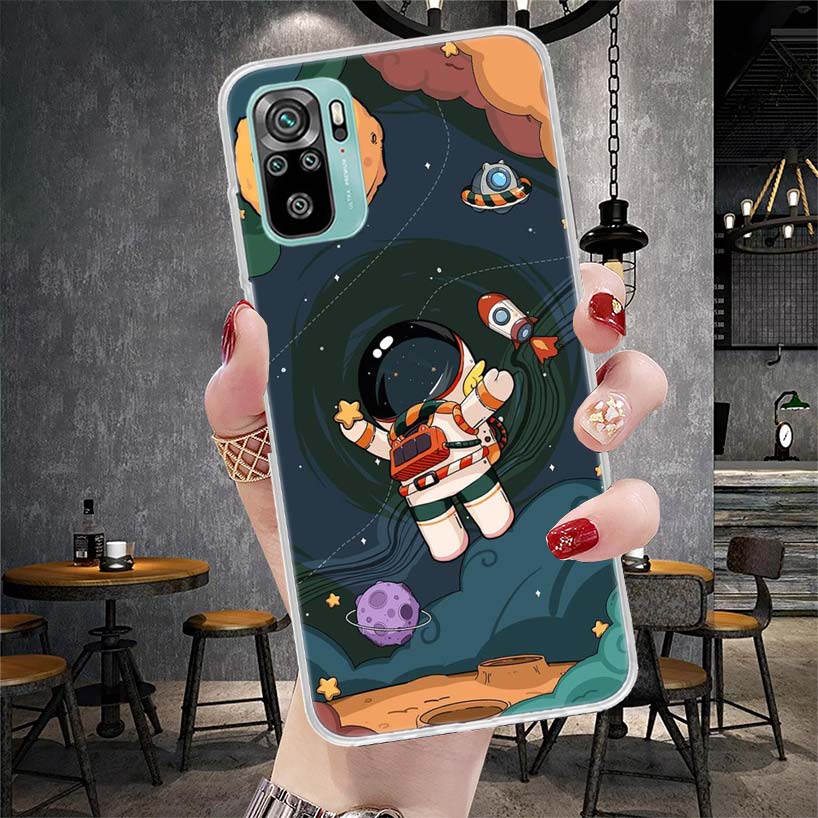Cartoon Planet Astronaut Star Rocket Soft Phone Case For Xiaomi Redmi Note 15 14 14S 13 12 Pro Plus 12S 11 11S 11E 10 10S 11T 5G