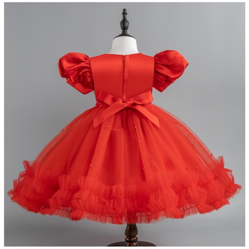 Mädchen Kinder Aufgebauschtes Spitze Tüll Prinzessin Geburtstagsparty Formelles Auftrittskleid