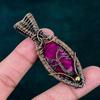 Faceted Kashmir Ruby Pendant Handmade Elegant Jewelry Copper Wire Wrapped Jewelry Real Gemstone Pendant Tree of Life Jewelry Gift for Him