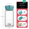 Heenoor Portable Tempered Glass Water Bottle