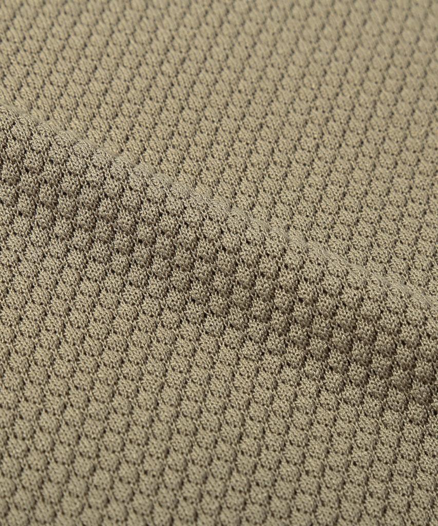 TRILLION Pineapple Henley Neck Short Sleeve Knit_Khaki