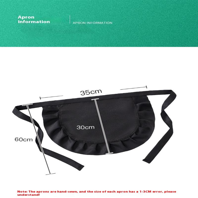 1Pcs Waitress Maid Cosplay Waist Apron Half Apron Costume Cooking Aprons For Kitchen