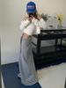 Korean Striped Color Block Lace-up Long Skirt - Spring/Autumn 2026 Collection