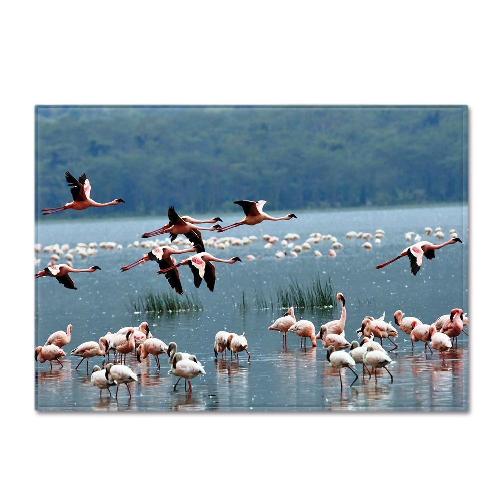 Flamingo Large Carpet Feather Wind Bedroom Floor Mat