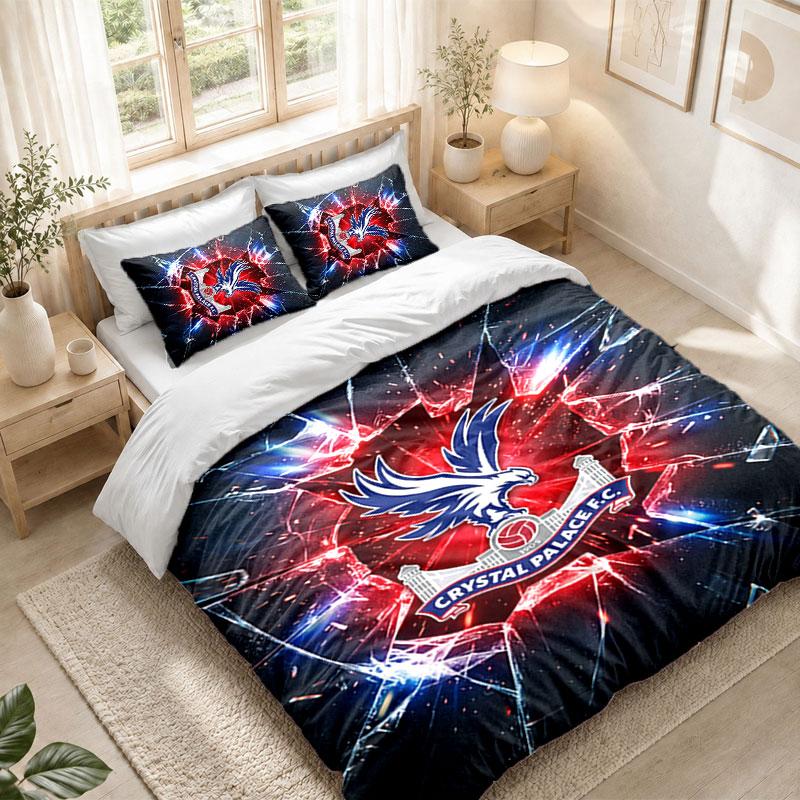 Ensemble de literie 1 housse de couette 2 taies d'oreiller Imprimé Football Crystal Palace Décoration de chambre à coucher Maison
