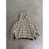 Winter Casual Plaid Hoodie Women's Warm Zip Up Double Sided Sweatshirt Fashion Trendy Loose Hooded