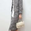 JESSIE Vintage Style Split Hem Commuter Skirt