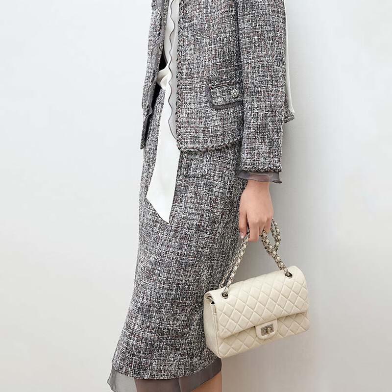JESSIE Vintage Style Split Hem Commuter Skirt