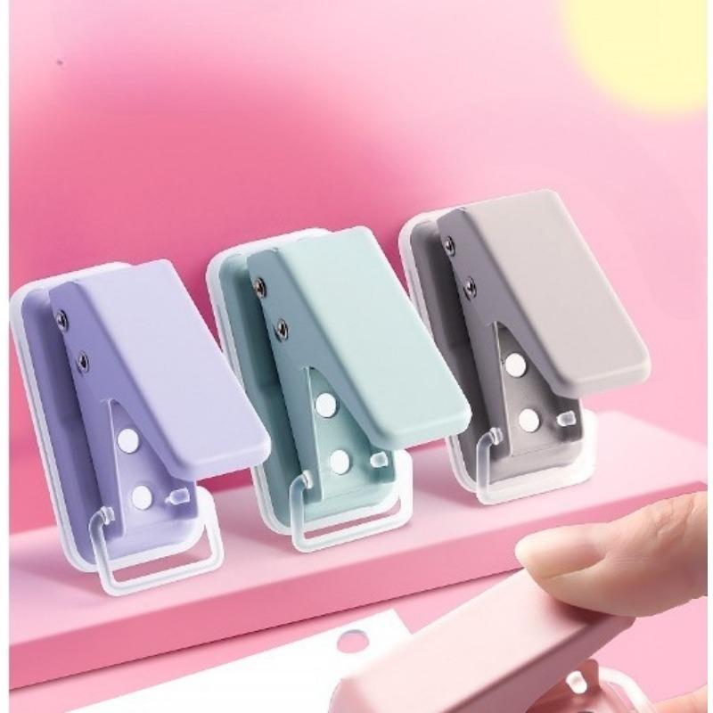 Morandi Color Hole Punch Single Hole School Office Supplies DIY Photo Album Creative Stationery Circular Hole Cutter