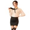 Sex underwear women's sexy perspective tie pure dress role-playing uniform suit hip skirt secretary suit