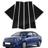 6pcs/set Car Pillar Posts Door Window Trim Stickers for Kia Pegas/Soluto 2017 2018 2019 2020 2021 2022 Auto Decorations Accessories