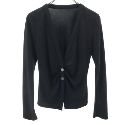 FOXEY NEW YORK Made In Japan Long Sleeve V Neck Cardigan 40 Black Women Used