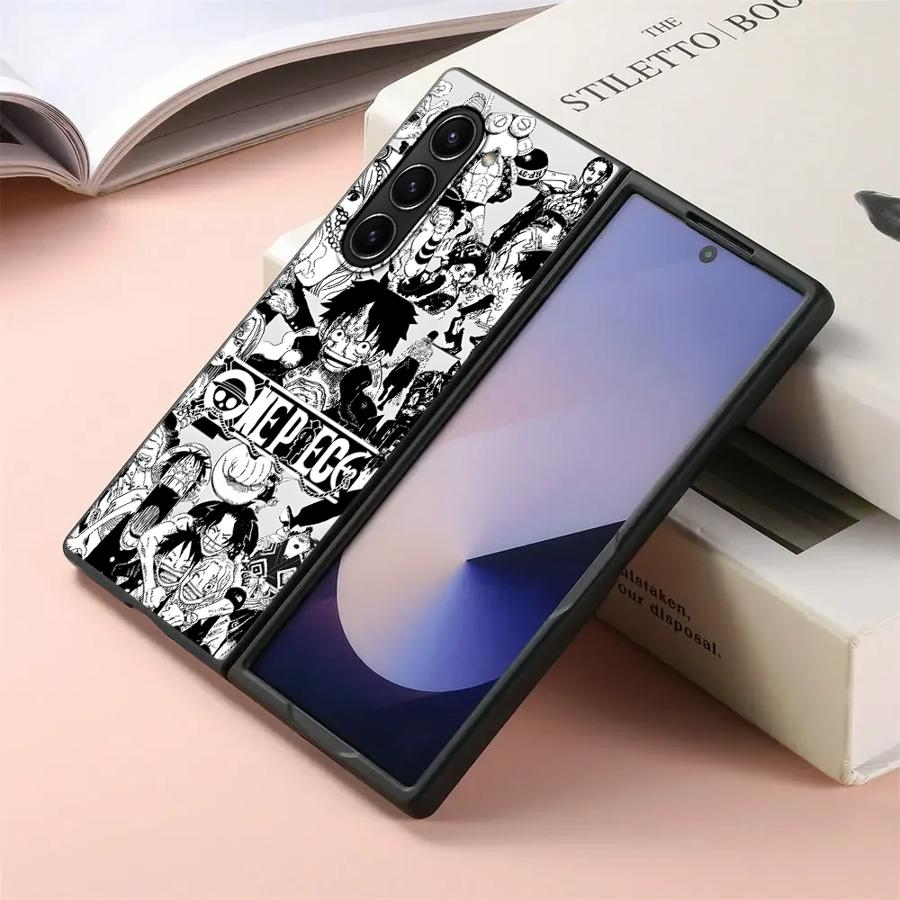 

Задняя крышка-чехол для телефона Samsung Galaxy ZFold7 ZFold4 ZFold5 ZFold3 ZFold6 Z Fold 7 6 5 4 3 One Piece Комикс Луффи Galaxy Z Fold6