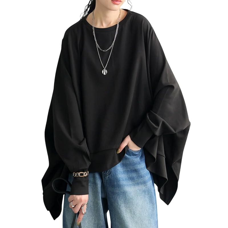 

[antiqua] [Antica] punch design tops ladies long sleeve PN-00551 Onesize 05 black