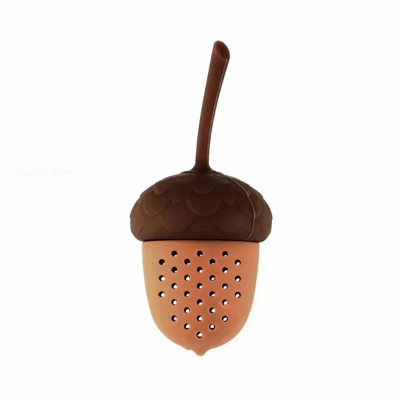 1Pcs Portable Silicone Herbal Filter Acorn Shape Tea Tools Tea Bag Strainer Tea Infuser Gadgets Teaware Kitchen Accessories