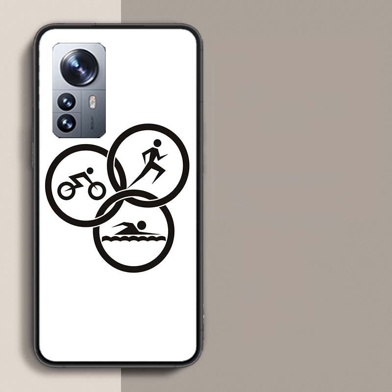 Triathlon Swim Bike Run Phone Case For Xiaomi Poco X3 NFC X4 GT M3 M4 M5 M5S X7 X6 X5 F6 Pro F5 F4 Mi F3 F2 Cover TPU Capa Coque