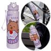 700ml Capybara Cute Water Cup with Straw & Handle Sports Water Bottle Large Capacity Portable Drinking Bottle for Fitness Sports