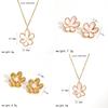 Collection de Bijoux Floraux de Designer Printemps en Acier Inoxydable Pour Dames Usage Quotidien