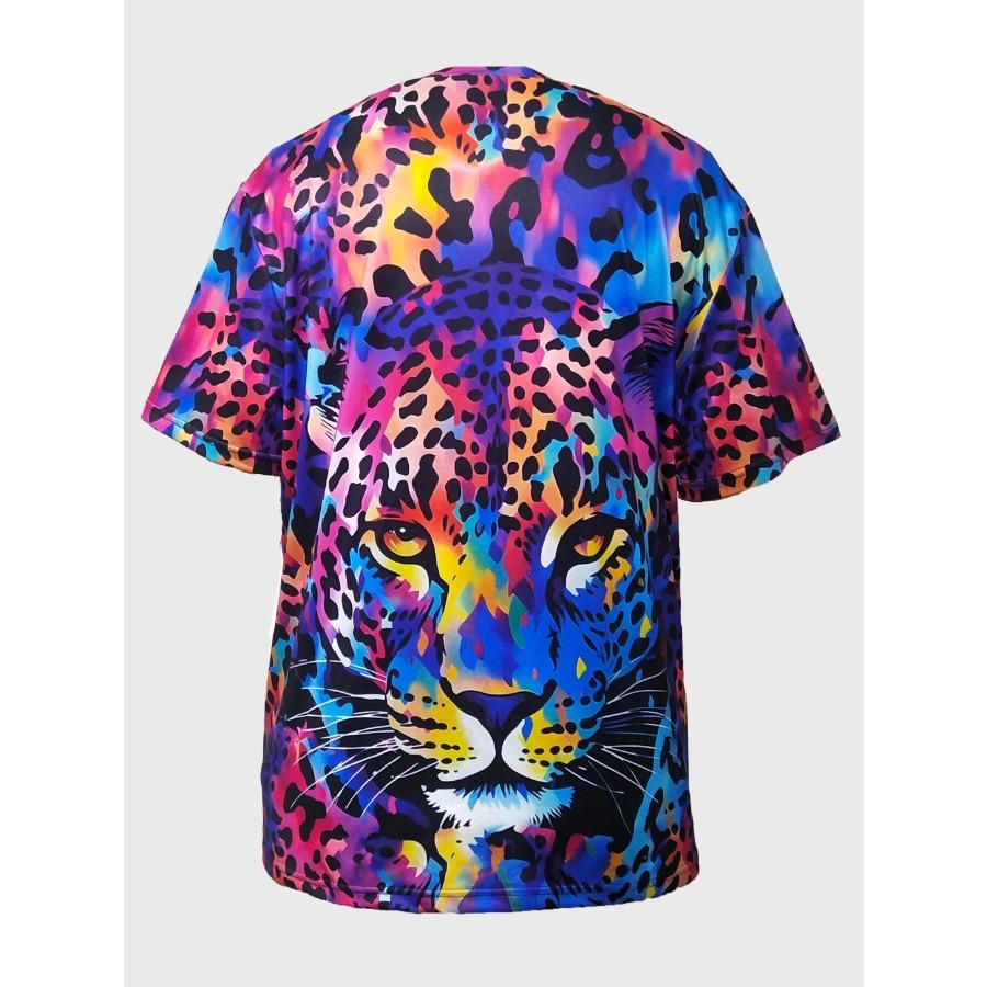 Casual Short Sleeved Printed Fashionable Oversized 3D Top Pattern T-shirt for Men Comfortable Summer Round Neck