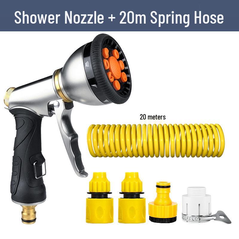 High-Pressure Car Wash Water Gun with Soft Hose and Spray Nozzle