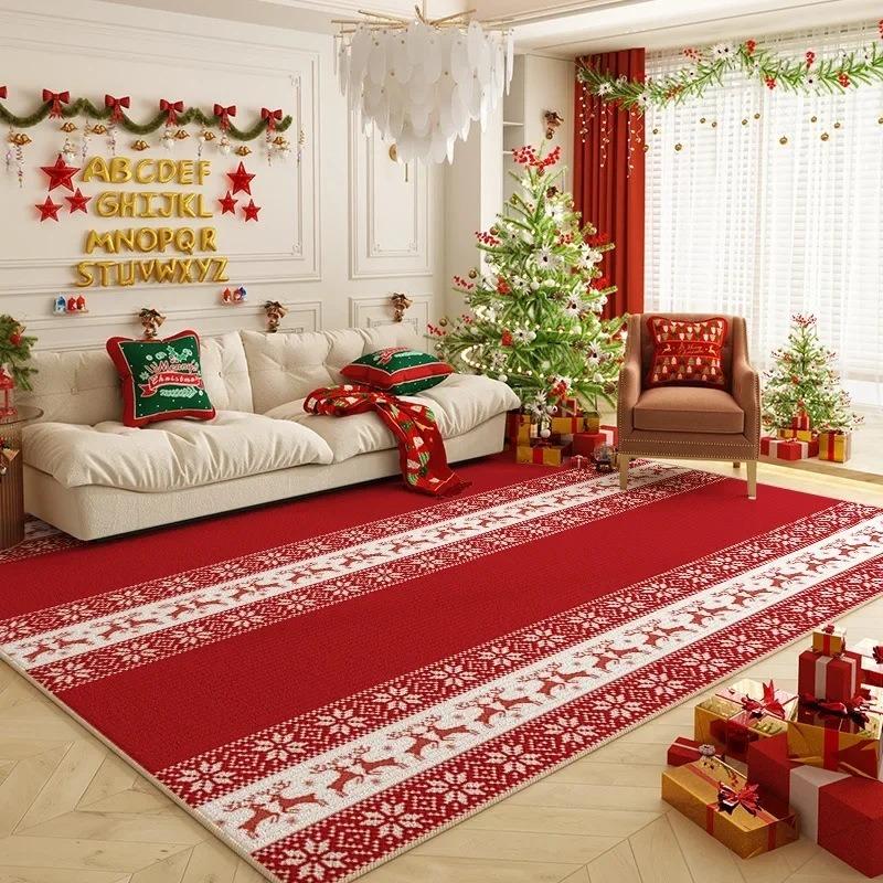 Weihnachtsbaum Großer Teppich für Zuhause Wohnzimmer Schlafzimmer Sofa Fußmatte Dekor Kinder Spielbereich Teppich Rutschfeste Bodenmatte