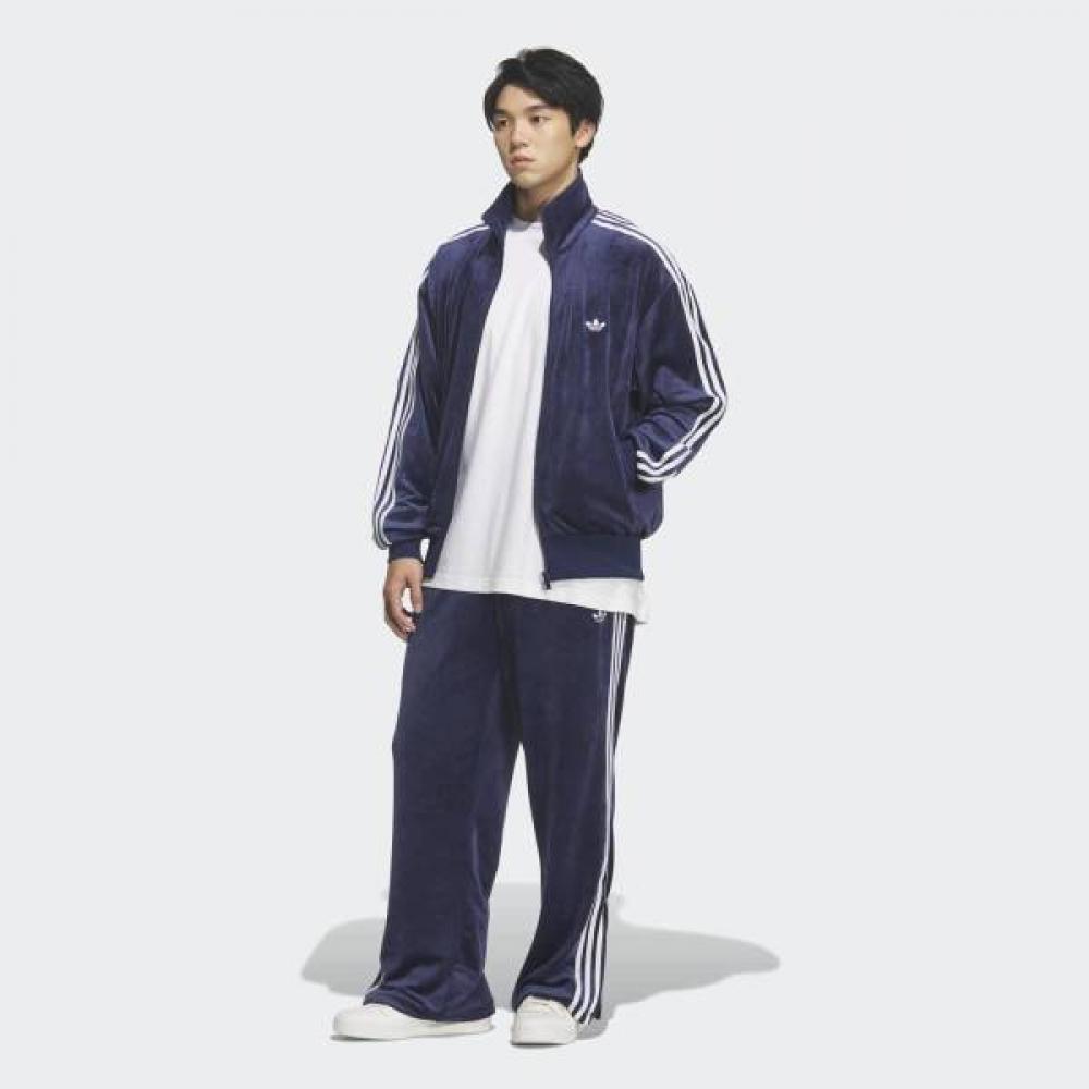 adidas Felpa con zip Originals in velluto Fb Tt