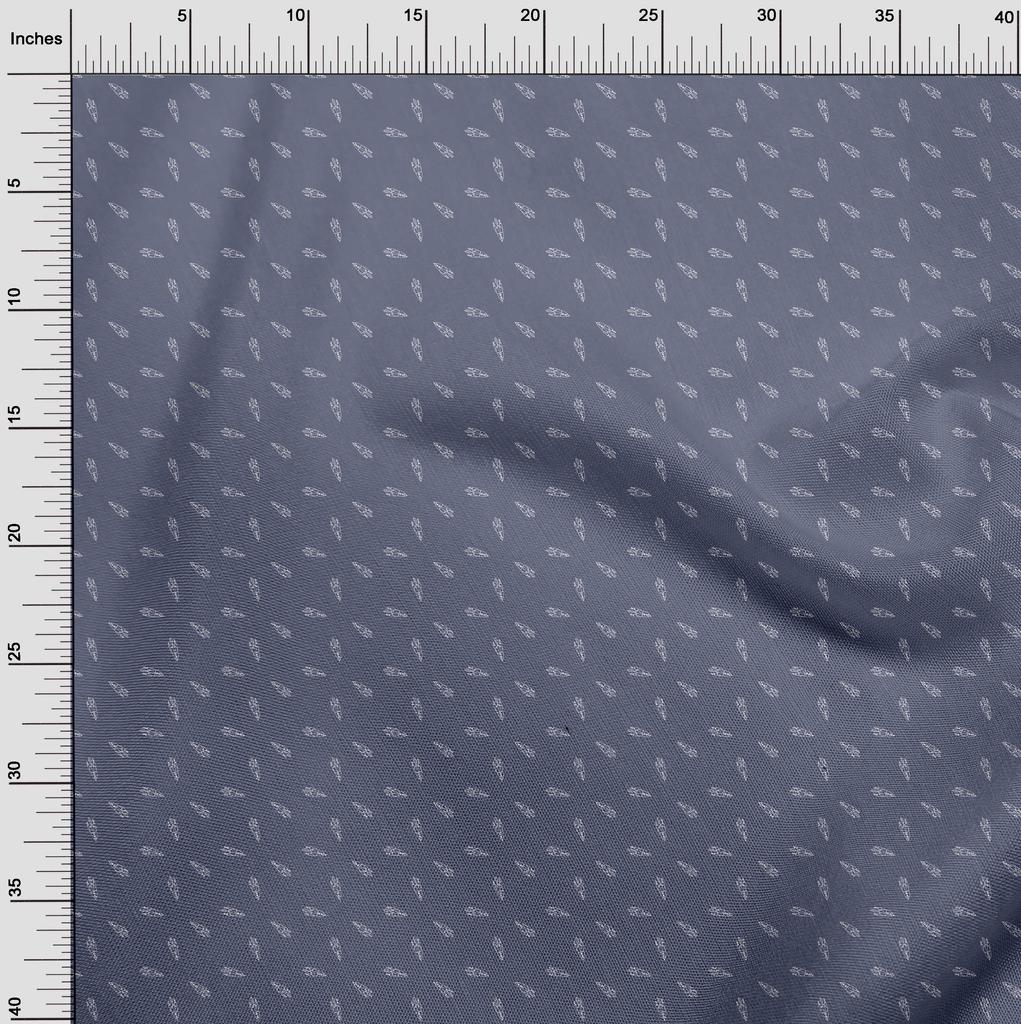 oneOone Cotton Flex Dusty Blue Fabric Retro Rocket Minimal Fabric For Sewing Printed Craft Fabric By The Yard 40 Inch