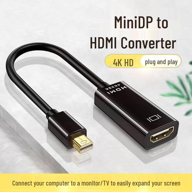 Mini DP to HDMI Adapter Cable 1.8m - Connects Computer, TV, Projector, Monitor