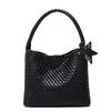 Premium sense niche design hand-woven bag large capacity tote bag casual lazy wind single shoulder underarm bucket bag