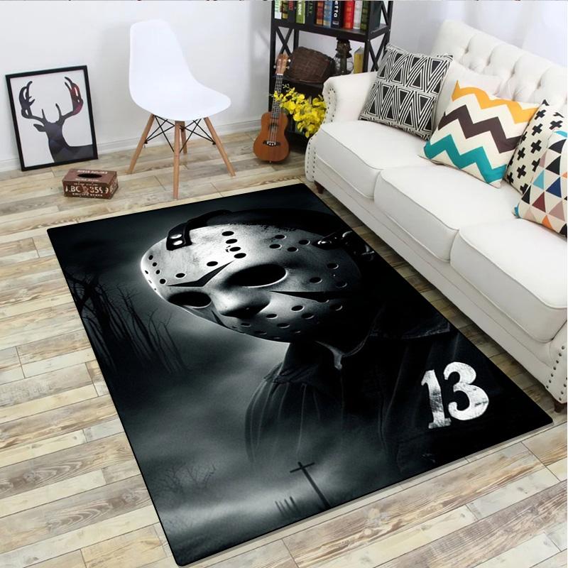 1Pc Jason Print Rug - Home Decoration Carpet For Living Room Bedroom Flooring Computer Chair Area Rug