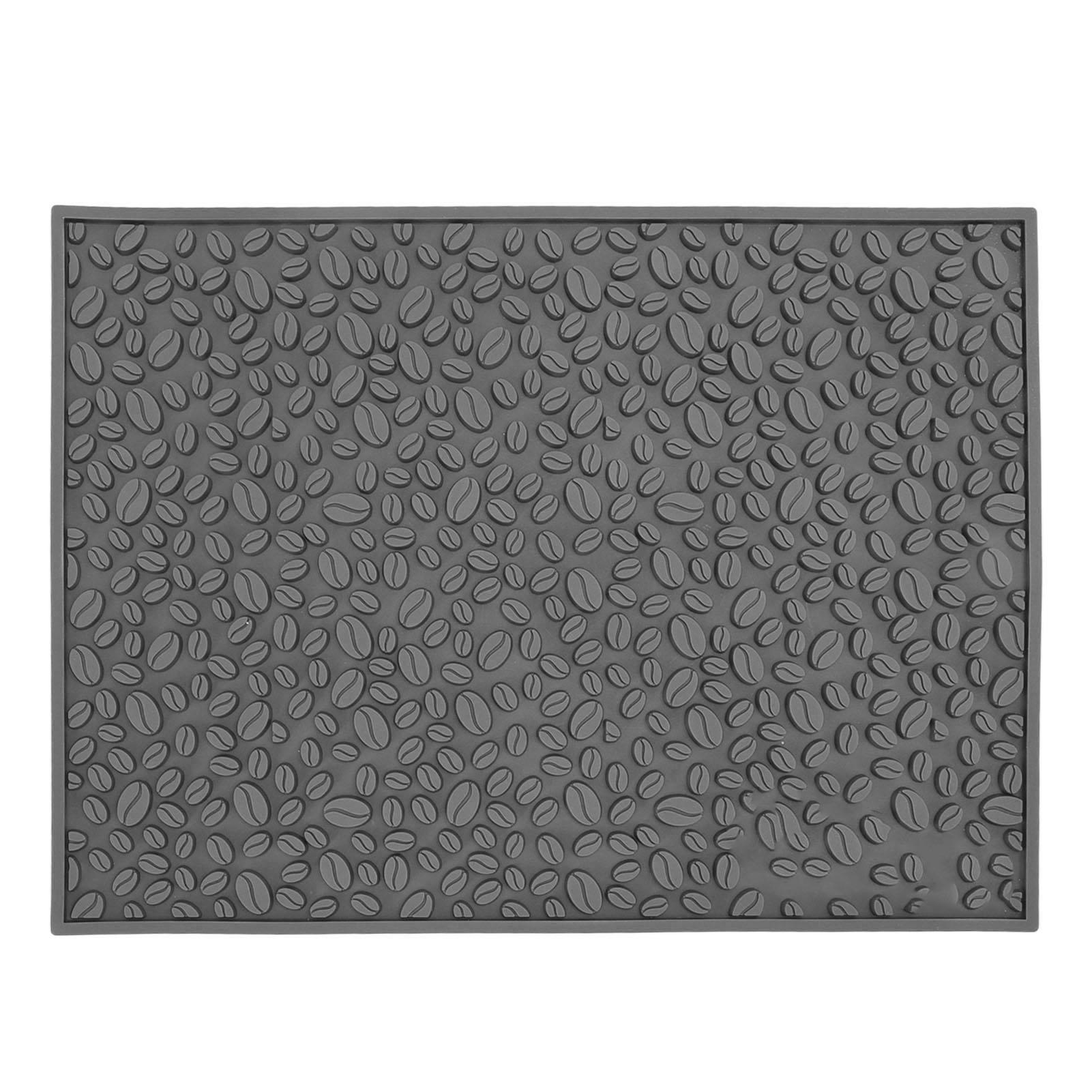 

Non Slip Cup Mat Coffee Bean Design Desktop Bar Counter PVC Pad for Water Draining Filtering Black серый